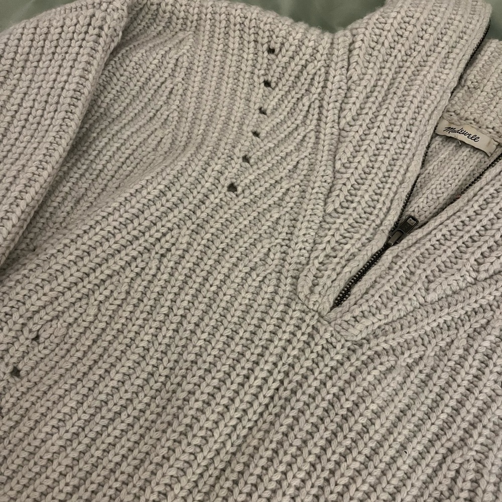 Madewell Pointelle Half-Zip Pullover Sweater - Picture 3 of 3